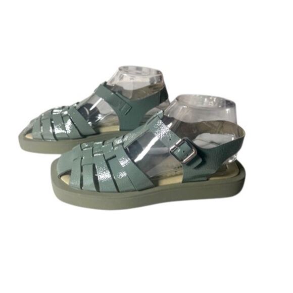 Free People Finn Platform Fisherman Sandals Sea Serpent Patent Leather EU 38 NEW - Picture 5 of 8